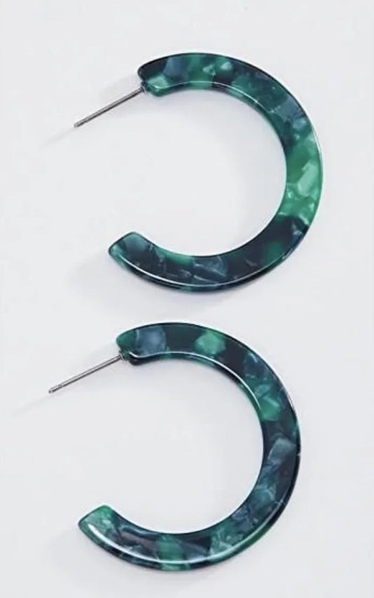 Verde Hoop 沼澤耳環