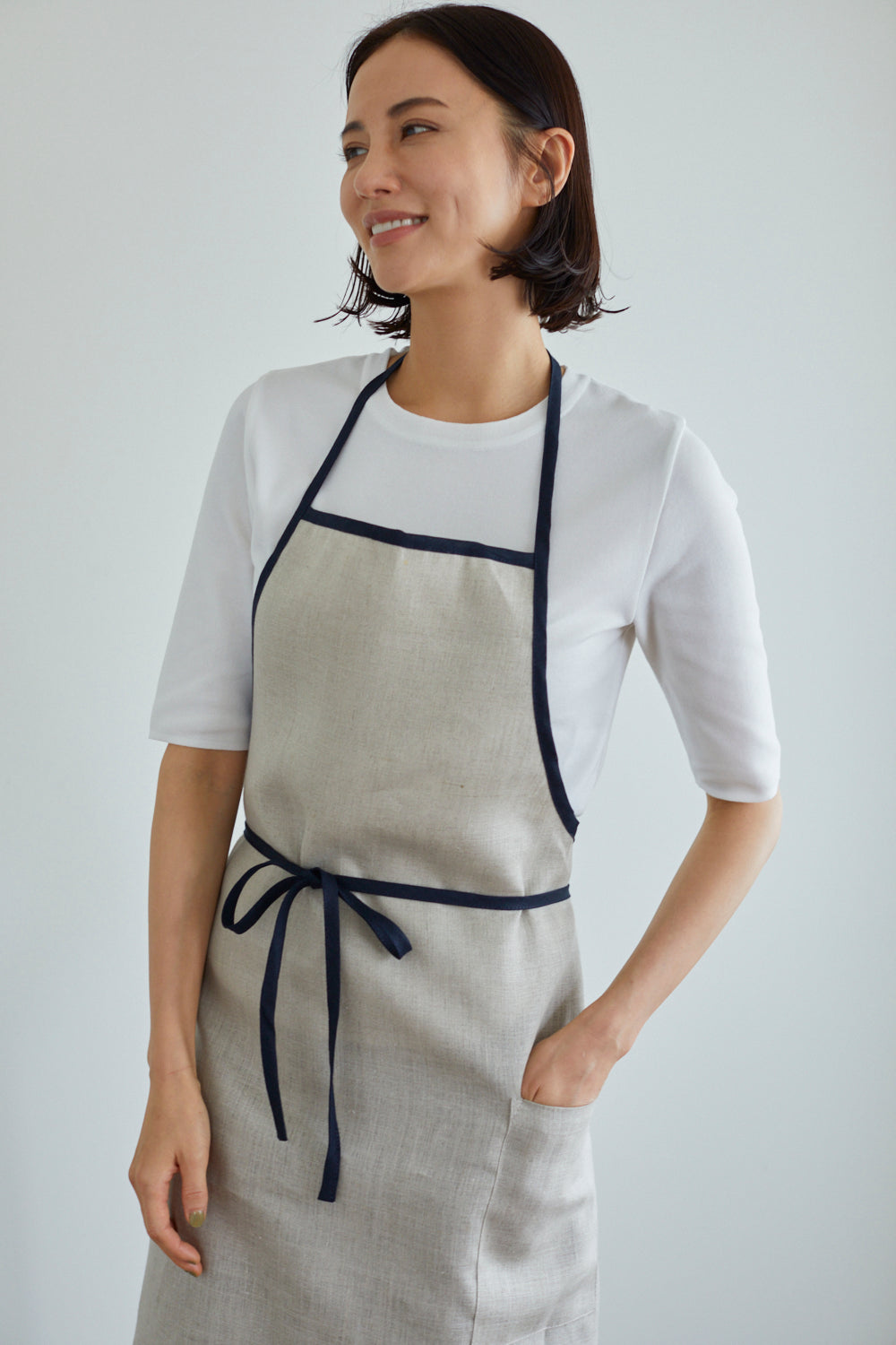 極簡亞麻圍裙