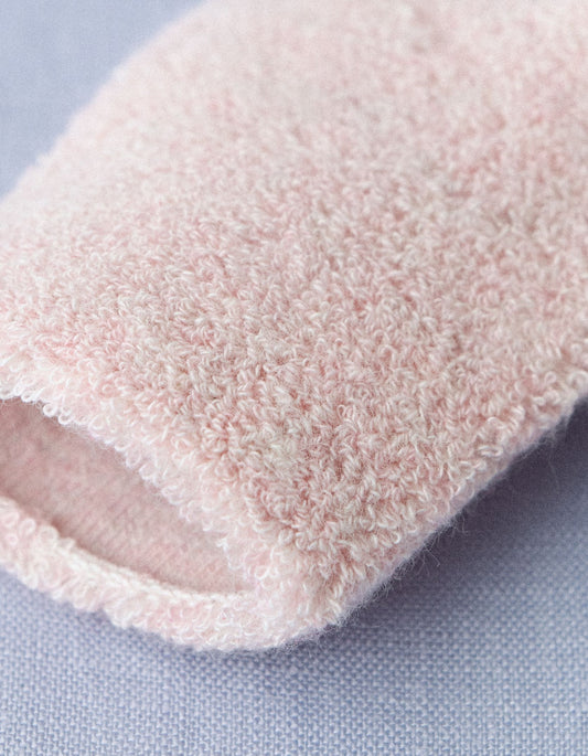 嬰兒柔軟毛圈棉襪(粉色）