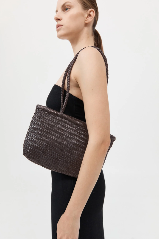 Petit Bagu - 經典手工編織包 （咖色）