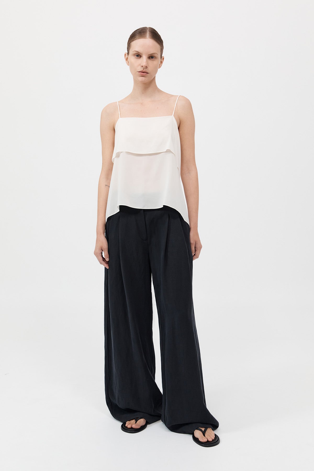 Silk Drape Top 絲綢垂墜上衣 - Tofu