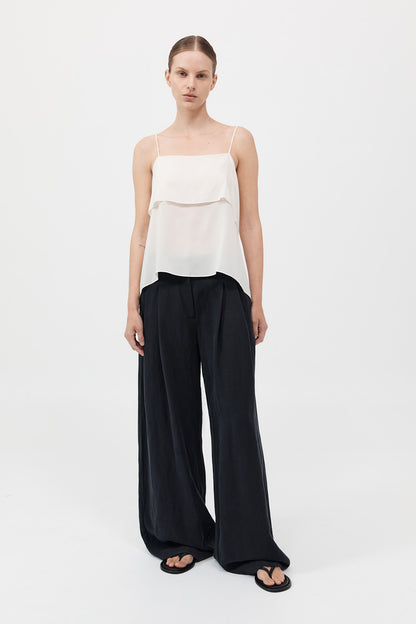 Silk Drape Top 絲綢垂墜上衣 - Tofu