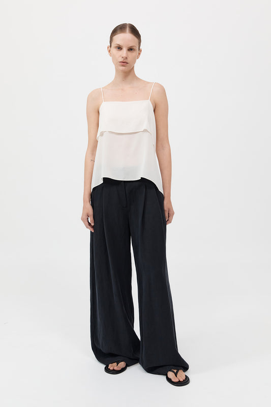 Silk Drape Top 絲綢垂墜上衣 - Tofu