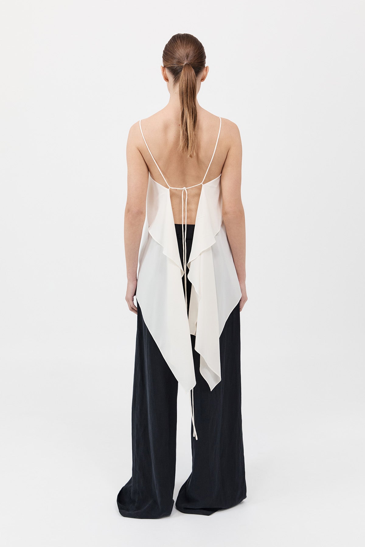 Silk Drape Top 絲綢垂墜上衣 - Tofu