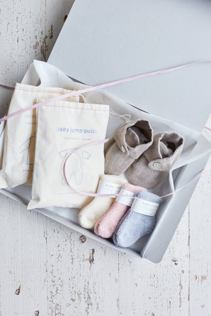 嬰兒柔軟毛圈棉襪(藍色）