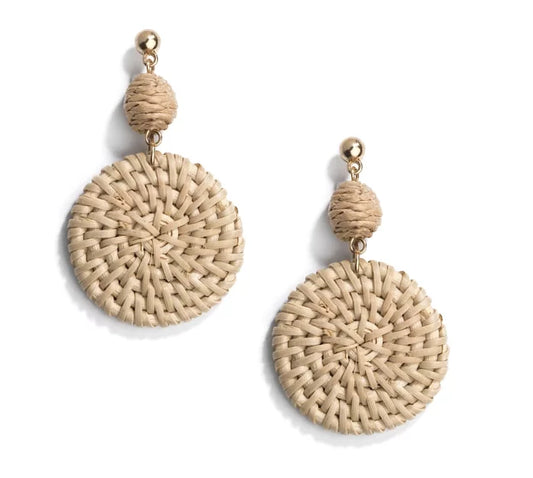 St. Barths Earring 編織酒椰耳環