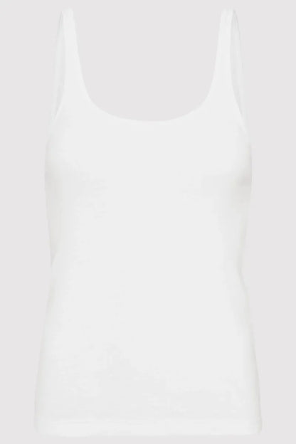 Organic Cotton Slim Scoop Tank有機棉背心-白色
