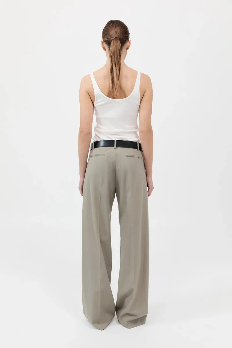 Organic Cotton Slim Scoop Tank有機棉背心-白色