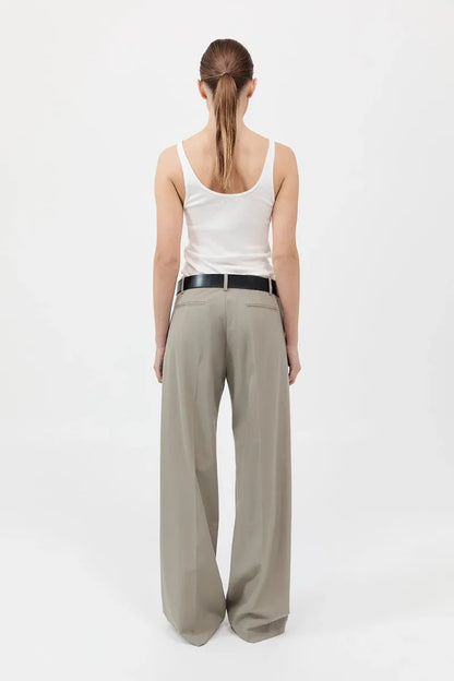 Organic Cotton Slim Scoop Tank有機棉背心-白色