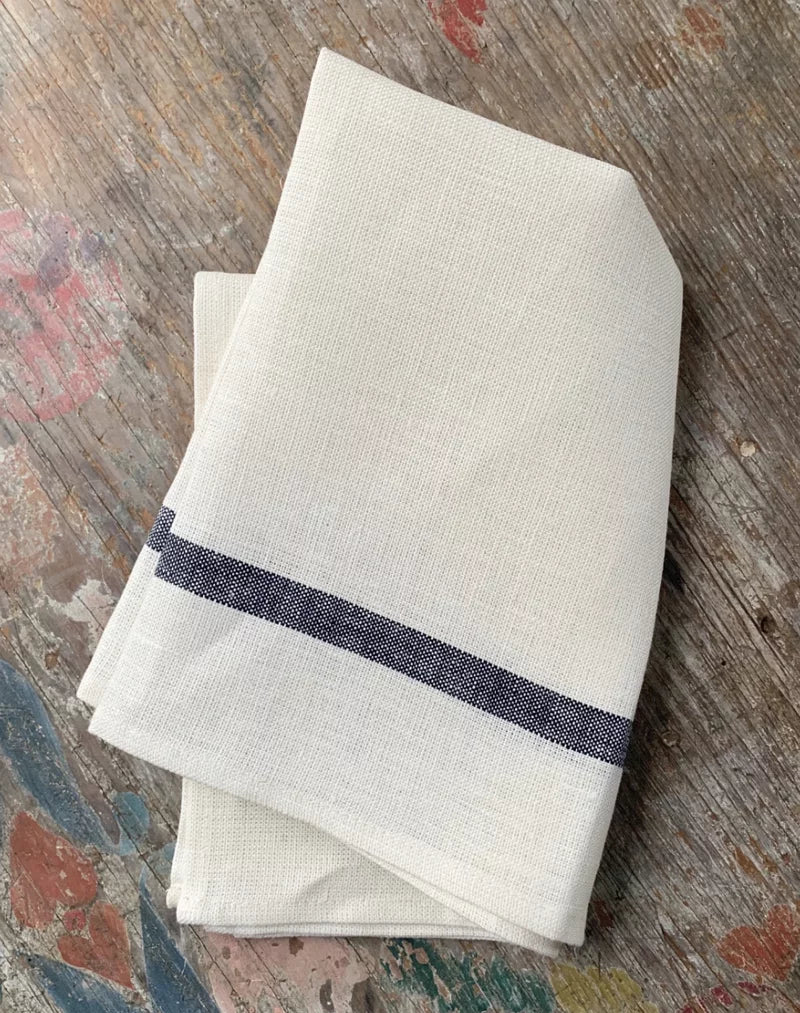 亞麻廚房布（海軍藍）