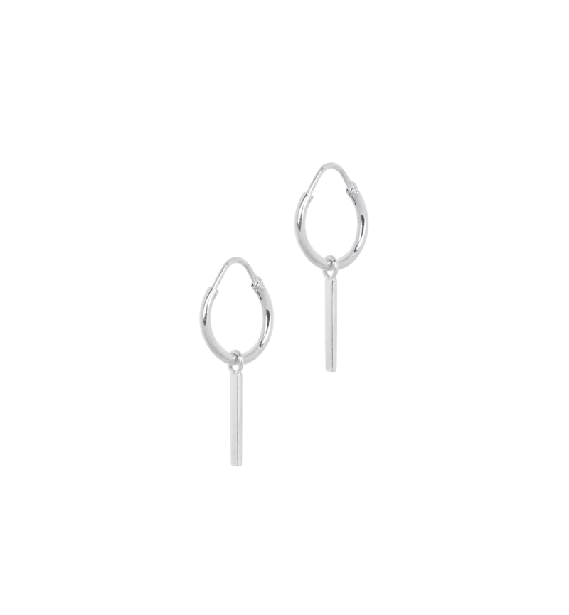 Ingot Ring Earring (銀）