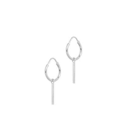 Ingot Ring Earring (銀）