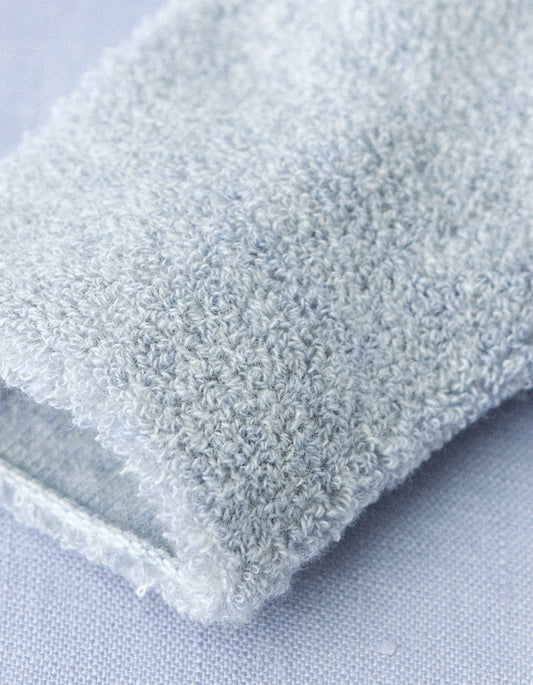 嬰兒柔軟毛圈棉襪(藍色）