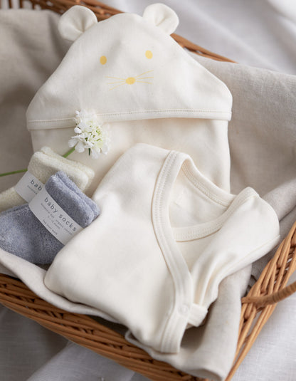 有機棉寶寶短袖包屁衣（附收納袋）