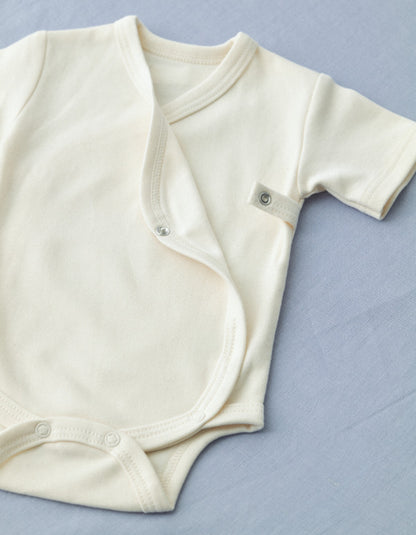 有機棉寶寶短袖包屁衣（附收納袋）